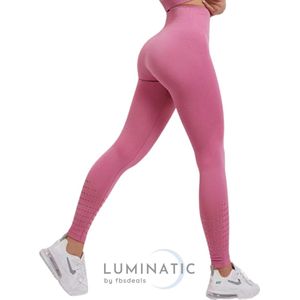 Sportlegging Dames - Fitness Legging - Yoga Legging - High Waist Sport Legging - Anti Cellulite - Shapewear Dames - Push Up - Butt Lifter - Sportkleding Dames - Booty | Luminatic® | Roze | S