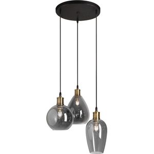 Design hanglamp Verona met smokey glas 3-lichts