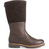 Travelin' - Skive - Hoge Laarzen - Donkerbruin - Wol/Vilt