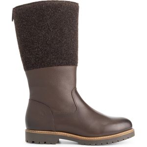 Travelin' - Skive - Hoge Laarzen - Donkerbruin - Wol/Vilt