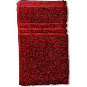 Kela Badkamer - Leonora Gastendoek Velvet Red 30x50 cm Set van 3 Stuks - Kunststof - Rood