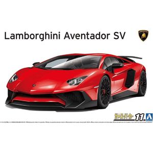 1:24 Aoshima 06120 Lamborghini Aventador SV2015 Car Plastic Modelbouwpakket