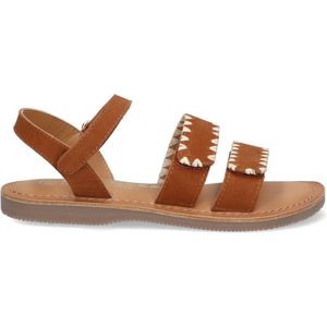 Braqeez 424016-413 Meisjes Sandalen - Cognac - Leer - Klittenband