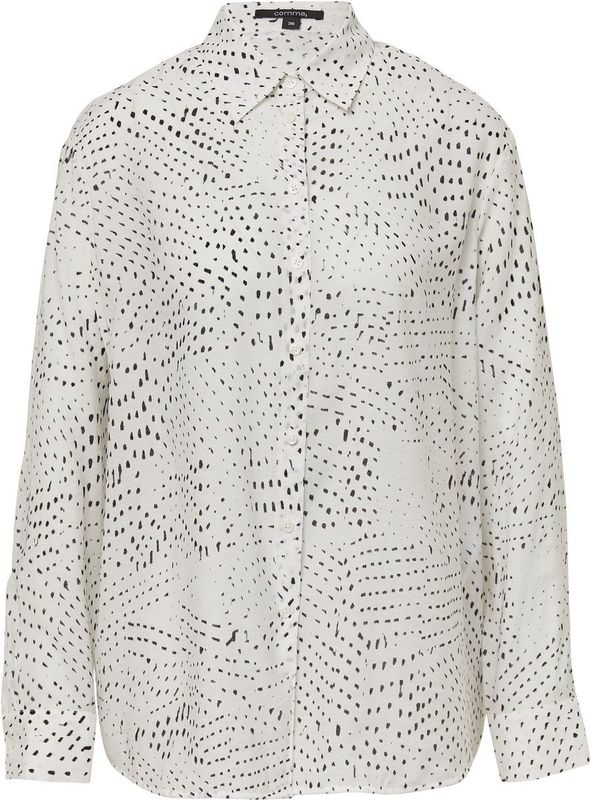 comma - Blouse - Ramie - Met All-overprint