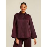 Beaumont - Blouse - Bordeaux - Effen - Halslijn Polokraag