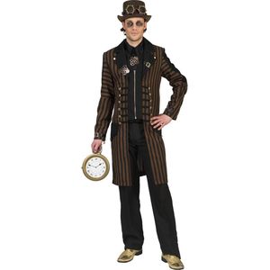 Funny Fashion - Steampunk Kostuum - Stoned Steampunk Steve Man - Bruin - Maat 48-50 - Carnavalskleding - Verkleedkleding