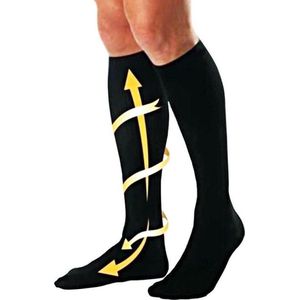 Miracle Socks Unisex Compressie Sokken – Zwart – 1 Paar – Maat 41-46