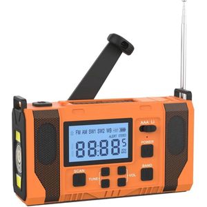 Weerradio voor Noodgevallen met Solar Opladen - 10000mAh, AM/FM, Handslinger & USB