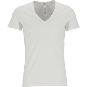 HOM Supreme Cotton tee-shirt (1-pack) - heren T-shirt V-hals - wit - Maat: L
