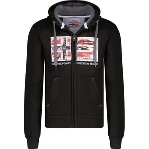 Heren Vest Met Capuchon En Rits Zwart Geographical Norway - M