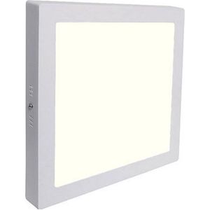 LED Downlight - Opbouw Vierkant 18W - Natuurlijk Wit 4200K - Mat Wit Aluminium - 225mm