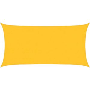 The Living Store Zonnezeil 160 g/m² rechthoekig 4x7 m HDPE geel - Zonnescherm - Tuinzomer - Buitenschaduw - Veranda Scherm - Patio Doek