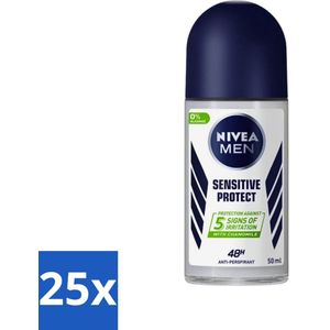 Nivea - Men - Deodorant - Roller - Sensitive Protect - 50 ml - Bulkverpakking - 25 stuks