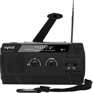 Vyxar Noodradio - Dynamo/Solar - Zaklamp - Powerbank - FM/AM