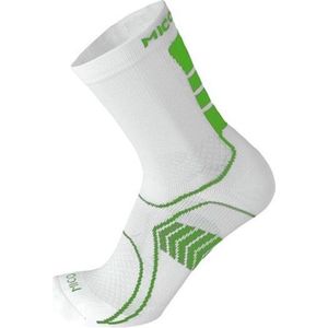 Mico Bike hoge wielrensok wit/groen L