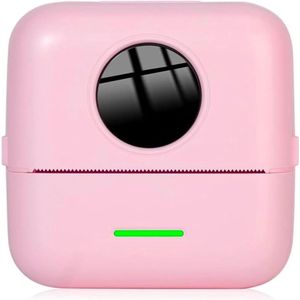 CRLYN® Mini Printer - Pocket Fotoprinter - Thermische - Draadloos Voor Mobiel - Roze