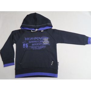 Trui - Sweater - Jongens - Zwart / paars - Kap - 6 jaar 116