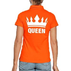 Koningsdag poloshirt / polo t-shirt Queen oranje voor dames - Koningsdag / EK WK M