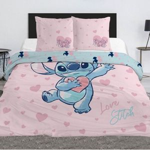 Disney - Lilo & Stitch - Dekbedovertrek - Roze - 240 x 220 cm + 2 Kussenslopen 65 x 65 cm