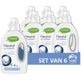 Neutral - Vloeibaar Wasmiddel - Wit - 20 Wasbeurten - 6 x 1 liter - Voordeelverpakking