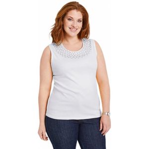 Korte katoenen tanktop met studs