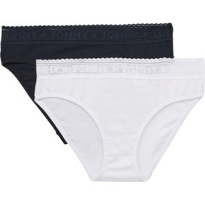 Tommy Hilfiger Mini slip 2 Pack Wit/Blauw Katoen 128-140