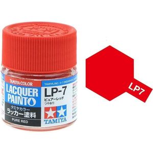 Tamiya LP-7 Pure Red - Gloss - Lacquer Paint - 10ml Verf potje