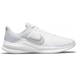 Nike Downshifter 11 Dames Sportschoenen - White/Mtlc Silver-Pure Platinum-Wolf Grey - Maat 36