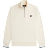 Fred Perry - 1/2 Zip Sweatshirt - Ecru - Sweater