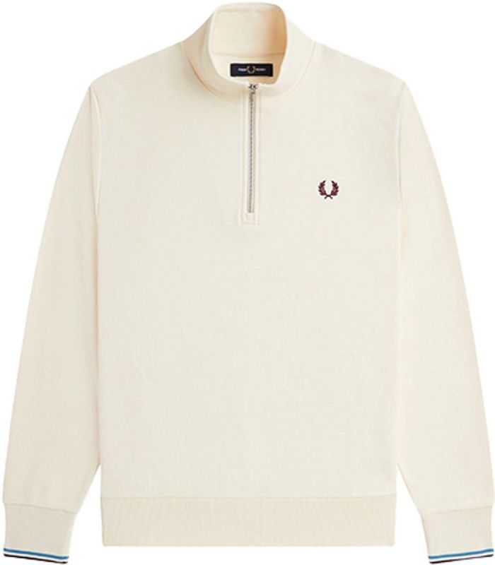Fred Perry - 1/2 Zip Sweatshirt - Ecru - Sweater