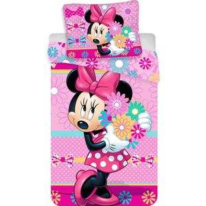 Disney - Minnie Mouse - Dekbedovertrek - Roze - Eenpersoons - 140 x 200 cm - Katoen