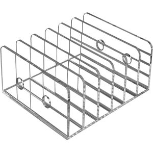 2 stuks Mail Organizer Countertop, 6 vakken Verticale Acryl Desktop File Holder, Mail Sorterhouder, File Rack Stand Letter Sorter, Clear Desk Organizer voor Envelope Document