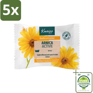 5 x Kneipp - Badbruistablet - Arnica - Grootverpakking - Arnica Badtablet - Verwarmend Bad - Spierherstel - Ontspanning - Wellness