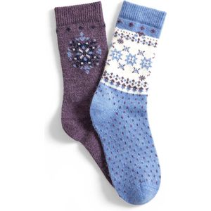 Damart - Set van 2 paar sokken van met wol gebreide Thermolactyl - Dames - Violet - 36/38