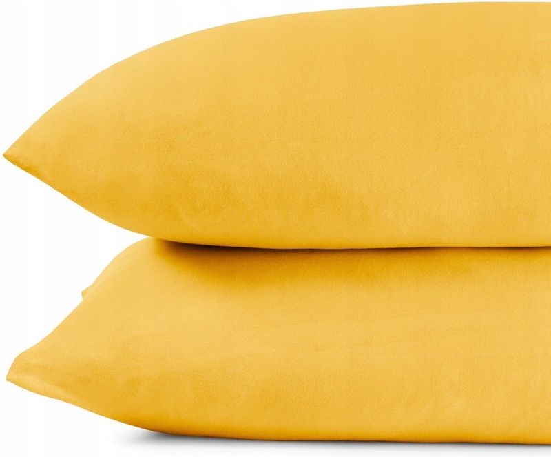Kussenslopen - Geel - Jersey Katoenen - 2x 80x80cm - OEKO-TEX Gecertificeerd