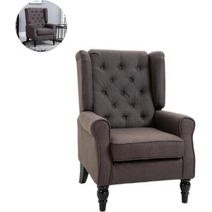 LBB Fauteuil - Relaxstoel - Relaxfauteuil - Stoel - Met armleuning - Voor één Persoon - Bruin