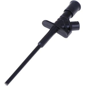 Geïsoleerde sneltesthaakclip - flexibele testsonde - Zwart