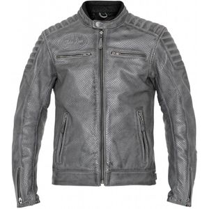 John Doe Leather Jacket Storm Grey XL - Maat - Jas