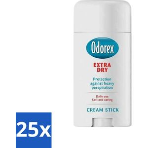 25 x Odorex Extra Dry Stick 40 ml - Langdurige Bescherming - Overmatig Zweten