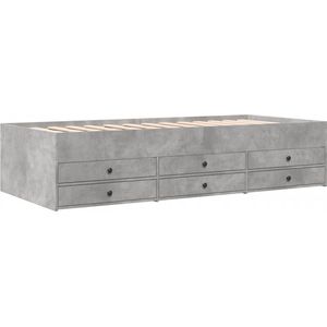 vidaXL-Slaapbank-met-lades-100x200-cm-bewerkt-hout-betongrijs