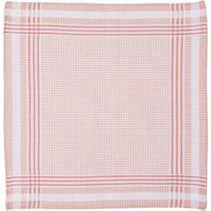 Elegante Rozige Tiseco Zakdoeken - 6 stuks van 100% Katoen - Klassieke Ruit met Satijnboord - Mooie en Zachte Vrouwelijke Touch