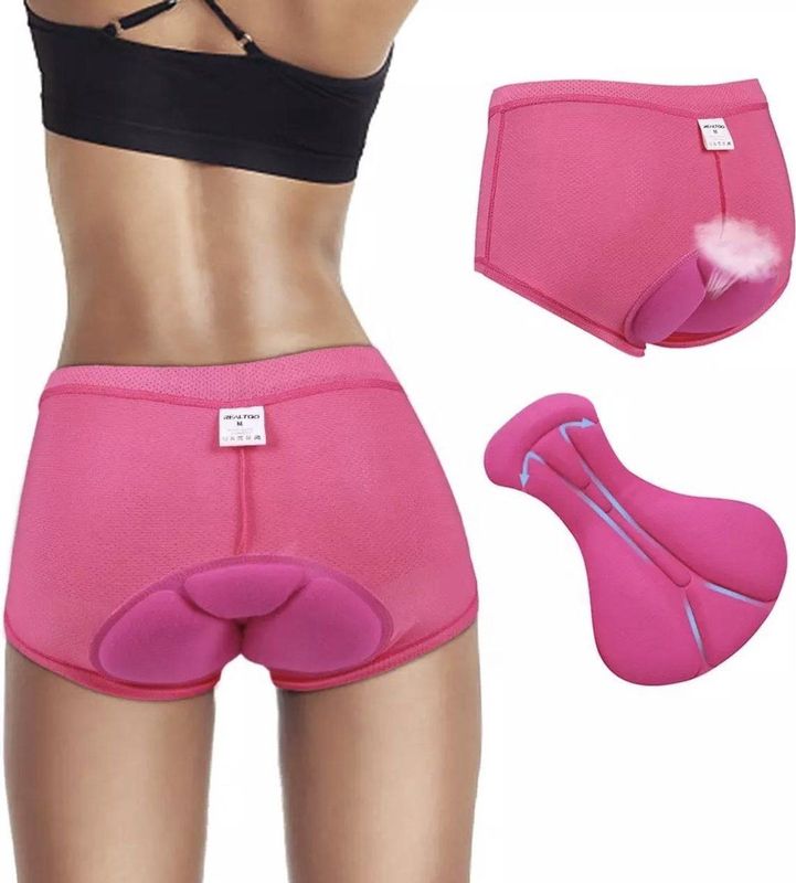 Jumada's fietsonderbroek met zeem - Roze - M