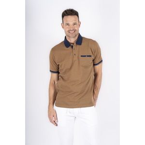 Pre End - Poloshirt Fletcher oker print 100475 KM - maatXXL