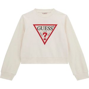 Guess Girls Logo Stras Sweater Off-White - Maat 128