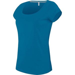 Kariban Dames/Dames Boot Hals T-Shirt met korte mouwen (Fuchsia)