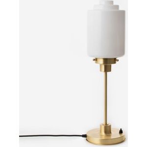 Art Deco Trade - Slanke Tafellamp Getrapte Cilinder Medium 20's Messing