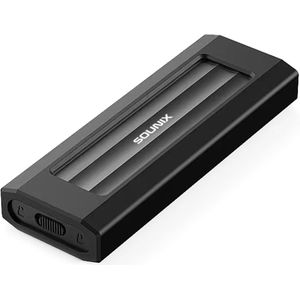 Sounix M.2 SSD Behuizing - NVMe SATA SSD Enclosure - 10Gbps - Schokbestendig - Externe USB-C SSD behuizing - Aluminum - Zwart