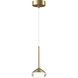 Hanglamp Phoenix Goud - Ø8,2cm - LED 7W 2700K 907lm - IP20 - Dimbaar > lampen hang goud | hanglamp goud | hanglamp eetkamer goud | hanglamp keuken goud | led lamp goud | sfeer lamp goud | design lamp goud | lamp modern goud | pendel goud