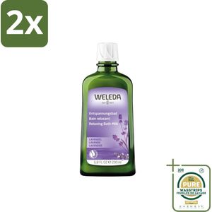 WELEDA - Ontspanningsbadmelk - Lavendel - 200 ml - Voordeelverpakking - 2 stuks - Aromatherapie - Natuurlijke badproducten