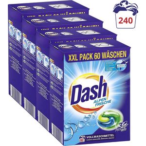 Dash 3in1 Pods - Alpenfris - Wasmiddelcapsules - Voordeelverpakking 240 (4 x 60) Wasbeurten - Waspods